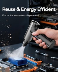Compressed Air Duster, 200000RPM Super Power Electric Air Duster, 11-Gear Ste…