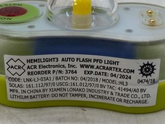 ACR 3764 Hemilight3 Auto Flash PFD Light (Expired 04/2024) *Lot of (12) Lights*