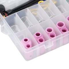 81Pcs Set TIG Welding Torch Kit Gas Lens Type 10 Glass Cup Accessories Tools♡