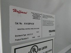 Hoffman A14128PHCW Polypro Polyester Enclosure 14x12x8in