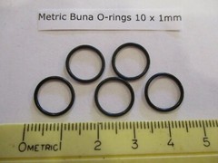 10mm ID x 12mm OD x 1mm thick O-ring. Buna-70. Quan 5.