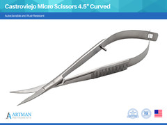 Castroviejo Micro Scissors 4.5″ Curved ARTMAN