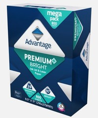 Advantage Premium+ Bright Paper 800 Sheets | 24 lb – 97 Bright | 8.5″ x 11″