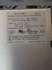 Puls SL10300 REV.B Power Supply, Input 400-500VAC 0.8A Output 24-28VDC