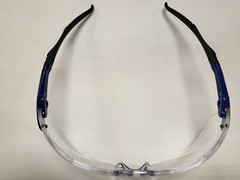 3 Pairs – Racer Series Safety Glasses Blue/Black Frame, Clear lens
