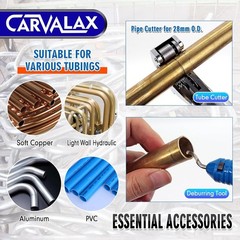 Professional-grade Tube Bender Kit with Cutter & Deburring Tool, Portable Design
