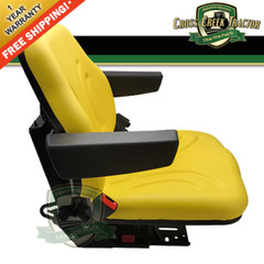 RE188293-DLX Seat With Arm Rests and Seat Belts For John Deere 5200, 5300, 5400+