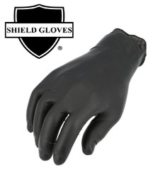 1000 Shield Nitrile 5mil Powder Free Gloves Black (Latex Vinyl Free) Large
