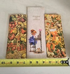 vintage telephone address book, Houshold Planner,, distinctive Sarah Kay artwork