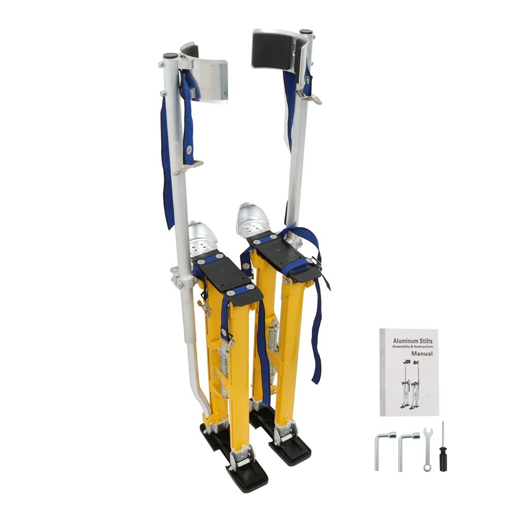 Adjustable 24″-40″ Drywall Stilts Aluminum Tool – Painting Painter Taping Yellow