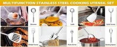 6-Piece Cooking Utensils Set, Stainl Steel Kitchen Utensils,