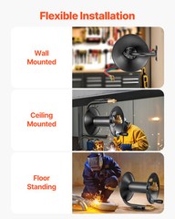 Welding Hose Reel Hand Crank Rewind Hose Reel Heavy Duty Steel for Workshops