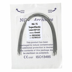 100pcs/10 Packs Dental Orthodontic Elastic Niti Arch Wire Rectangular Oval/Ovoid