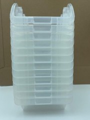 12- Store House Large Clear Stacking Bins 12-3/4″ L x 8-1/4″W x 6″H Storage Tool