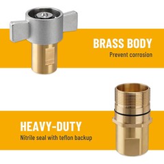 Heavy Duty 1” NPT Wet Line Wing Nut Hydraulic Quick Disconnect Coupler Set New