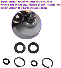 1/2” and 3/8″ Impact Retaining Ring Clip, Friction Ring, Hog Ring, Lock Ring wit