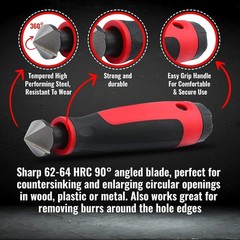 AFA Tooling Deburring Countersink Reamer Tool with 15 Blade for PVC Copper Resin