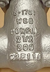 POWELL 2.5″ Class 300 CR13 HF 316 STAINLESS STEEL BALL VALVE WC8 2-½”