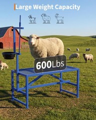 47″ Heavy-Duty Steel Goat Milking Grooming Stand w/Adjustable Headpiece & Legs