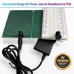Breadboard-Friendly 2.1mm PCB Mounting Female DC Power Barrel Jack