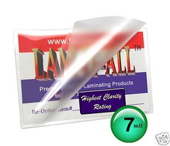 LAM-IT-ALL 7 Mil File Card Hot Laminating Pouches 3-1/2 x 5-1/2 [100/pack] Clear