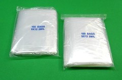 200 Reloc Zippit Bags 9″ x12″ Clear 2 mil Reclosable Squeeze Slide Top Lock Bag