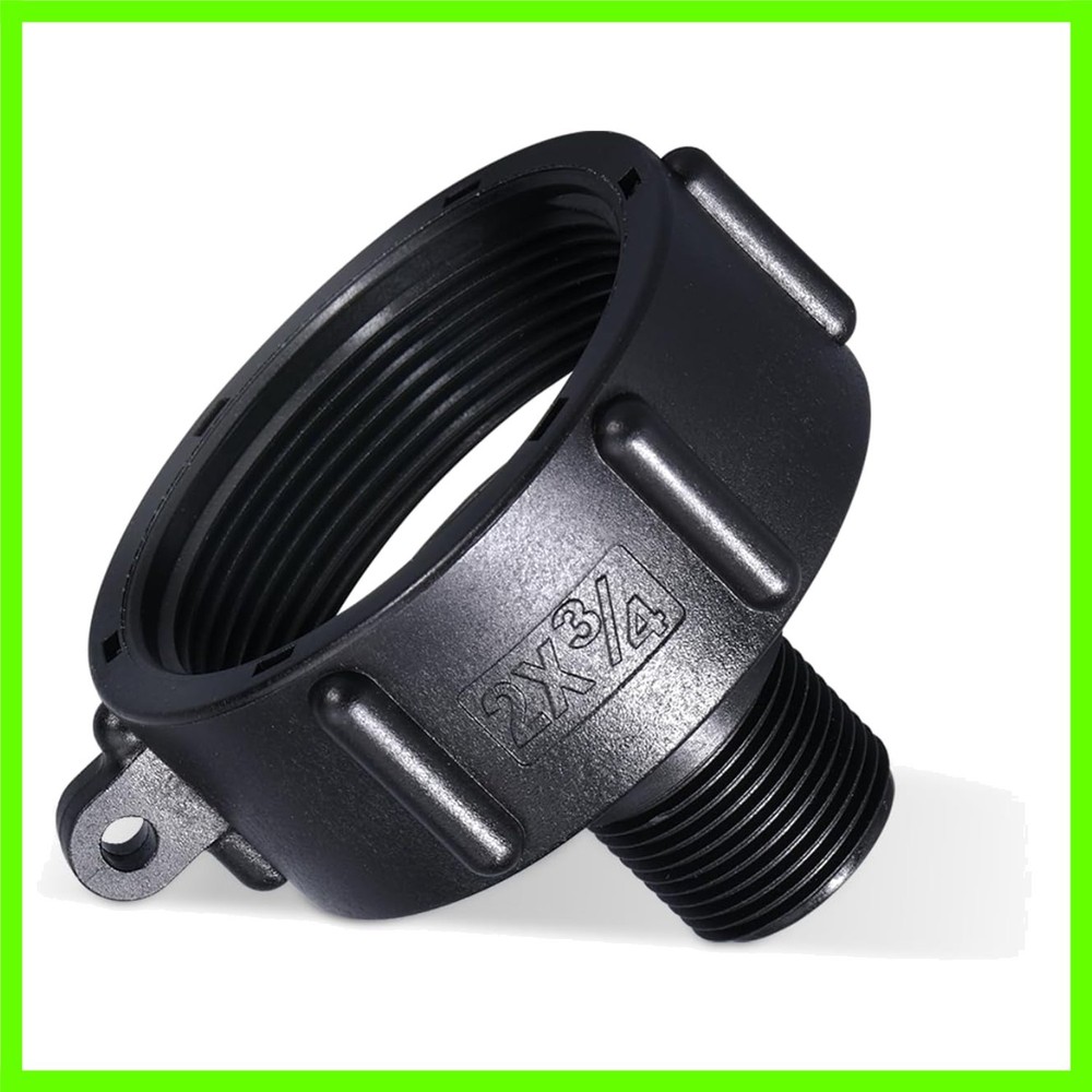 275 330 2″ NPS IBC Tote Adapter, Food Grade IBC Tote Fittings Water Hose Male…