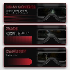 True Color Auto Darkening Welding Goggles/ Glasses with Grinding/Welding/Cutting
