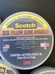 Scotch Vinyl Electrical Tape 35 Red Brown Yellow Gray Violet Lot Of 5
