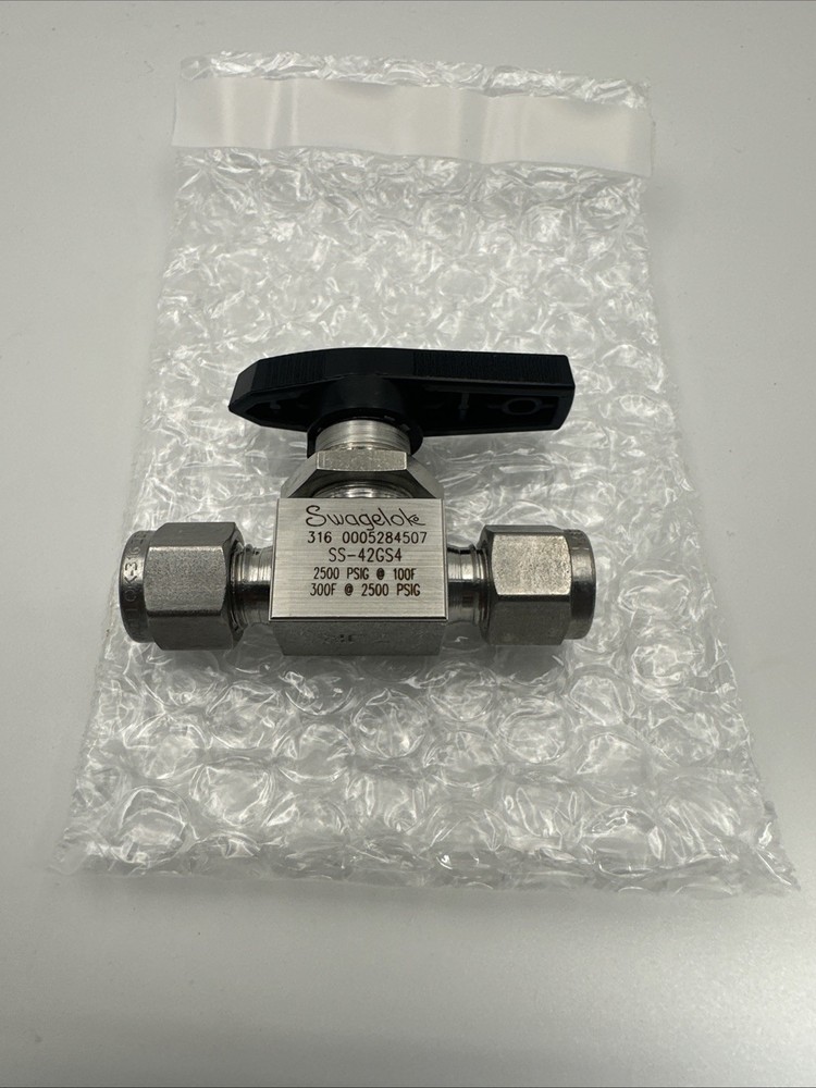 Swagelok SS-42GS4 1/4” 40 Series Tubing 1 Piece Ball Valve Stainless Steel