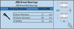 (Qty. 50) 6203-2RS High Quality Two Side Sealed Ball Bearings 17x40x12 6203RS
