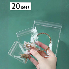 Anti Tarnish Jewelry Bags Clear PVC Ziplock Resealable Ring Earring 10-100Pcs