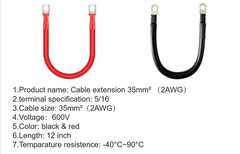 2 AWG Gauge Copper Battery Cable Power Wire Car, Marine, Inverter, RV, Solar