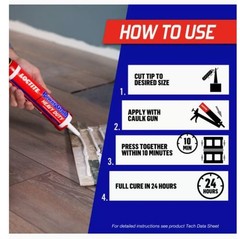 Loctite Power Grab 9 oz Heavy Duty Construction Adhesive White 12 Pack 2022554