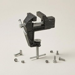 Mini Desktop Vise Dark Textured Finish Mini Bench Vise Cast Metal