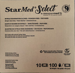 StarMed Select Nitrile Exam Gloves Large SMNS104, 1000/Case