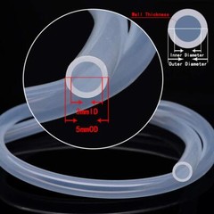 Silicone Tubing 3mm 1/8″ Id X 5mm Od Food Grade Hightemperature Pure Silicone