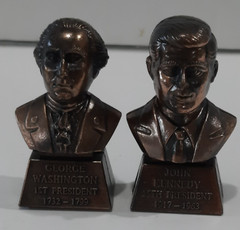 Vtg New Lot of 4 JSNY Presidential Die Cast Pencil Sharpeners Lincoln Washington