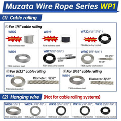 500 Ft 1/8″ Stainless Steel Cable Railing System Hardware T316 Stainless Steel W