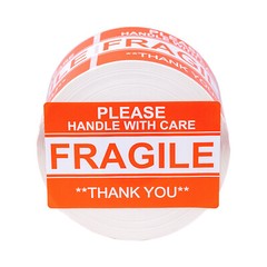 3 Rolls ; 500 Labels Per Roll 2×3 Pre-Printed FRAGILE HANDLE WITH CARE Labels