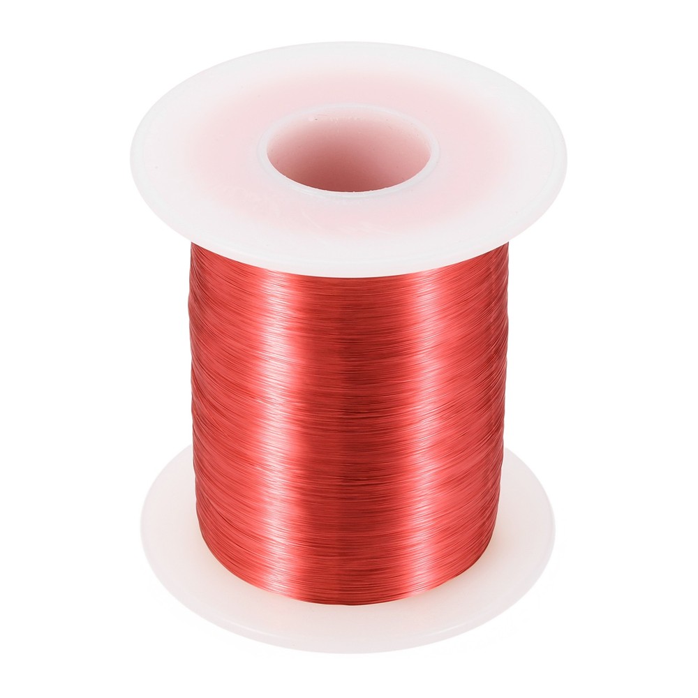 43 AWG Magnet Wire, 43 Gauge 8 oz Enameled Copper Wire, 155C(311F), Red,White