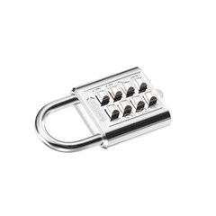 uxcell 8-Digit Combination Padlock Push Button Lock for Locker Silver Tone