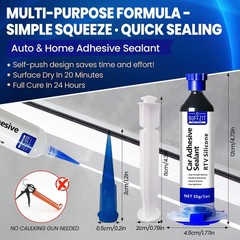 100% Waterproof RTV Silicone Adhesive Sealant – Strong Bond, Crack Proof Caulk f
