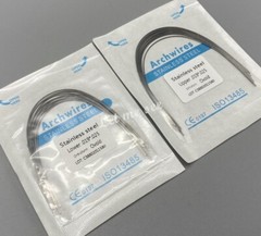 Dental Orthodontic Arch Wire Stainless Steel Round Rectangular Ovoid / Natural