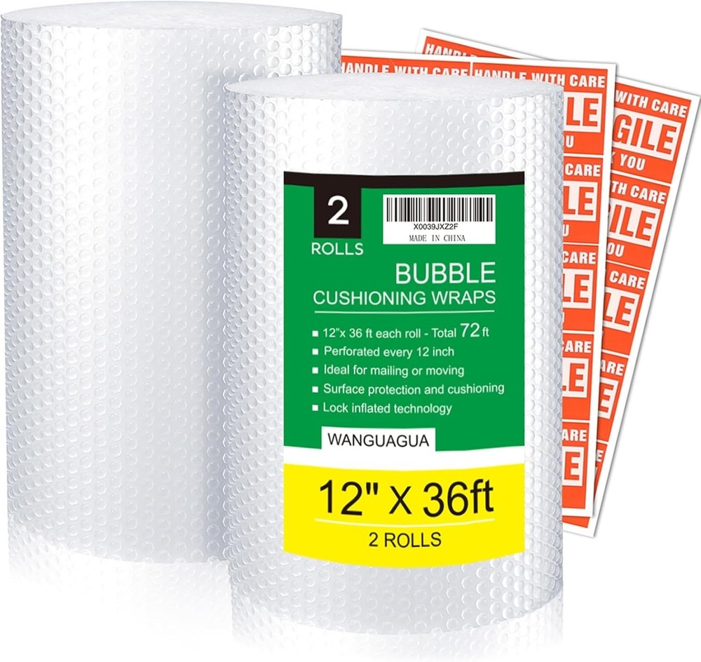 Bubble Packing Wrap 12 Inch Recycled Heavy Duty Perforated Moving Shipping