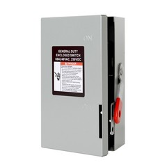 2P 60A 120/240V Single Phase 2 Wire Duty Safety Switch Outdoor Non-Fusible…