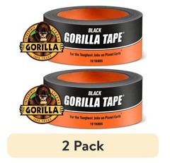 Gorilla Black 1.88 Inch X 10 Yard Duct Tape, Single Roll (Pack of 2)