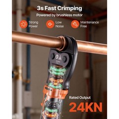 Uimoso 18V Electric Crimping Tool Kit for Copper Pipes – 1/2″, 3/4″, 1″