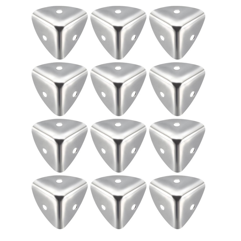 Metal Box Corner Protectors Edge Guard Protector 25x25x25mm Silver 12pack