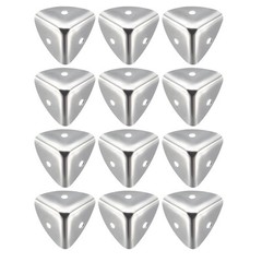 Metal Box Corner Protectors Edge Guard Protector 25x25x25mm Silver 12pack